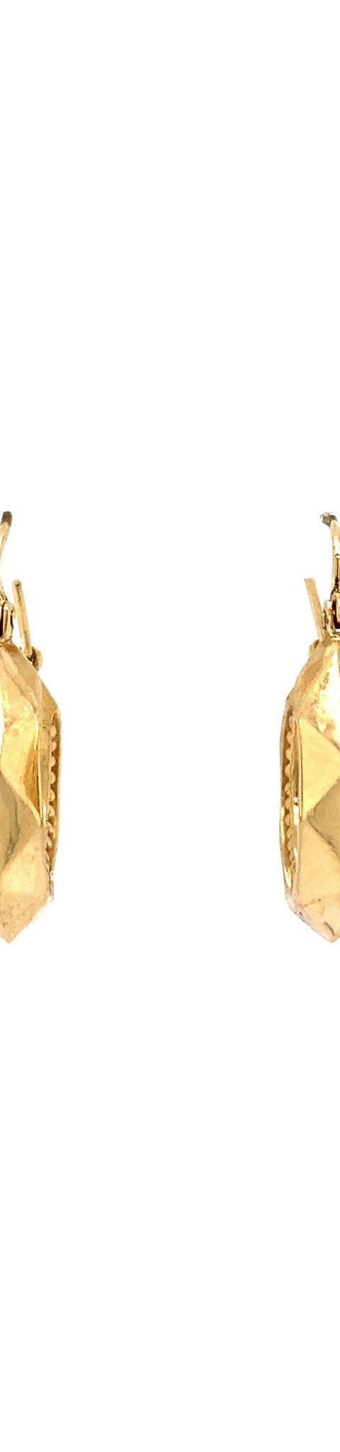Vintage 18K Gold Fisherman's Hoop Earrings